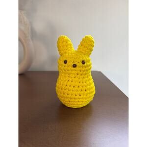 *Pre-Made Plushie* Woobles PEEPS® Yellow Bunny Collectible Crochet Easter Plush
